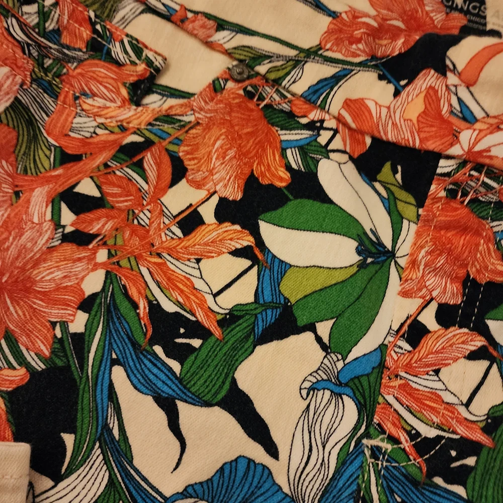 Preowned Chico Jeggings Ankle, Floral, Women's Size 0.5, USA 6P Good - Picture 12 of 14